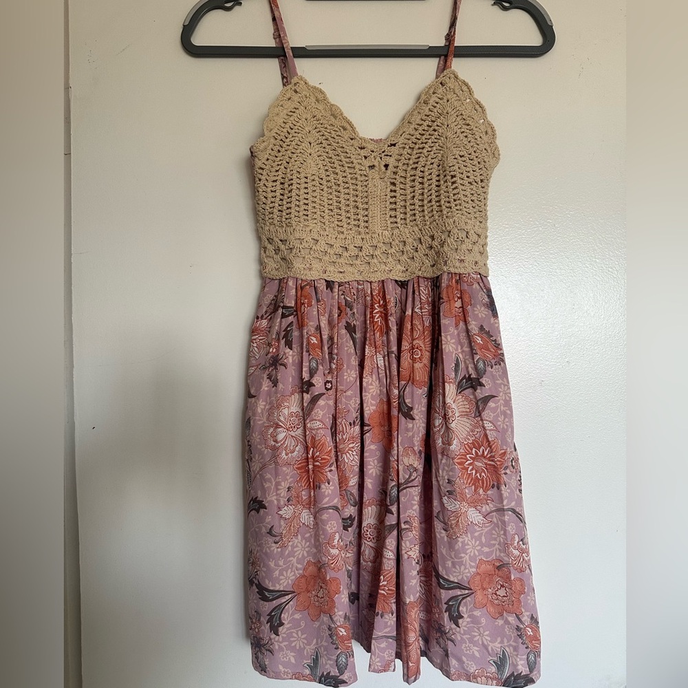 B.O.G Collective Crochet Floral Dress